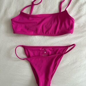 La Hearts Fuchsia Bikini Set